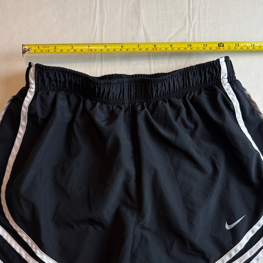 Nike Women's Black White Elastic Waist Drawstring Running Shorts Size M - Picture 8 of 10